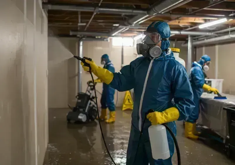 Basement Sanitization and Antimicrobial Treatment process in Hamden, CT