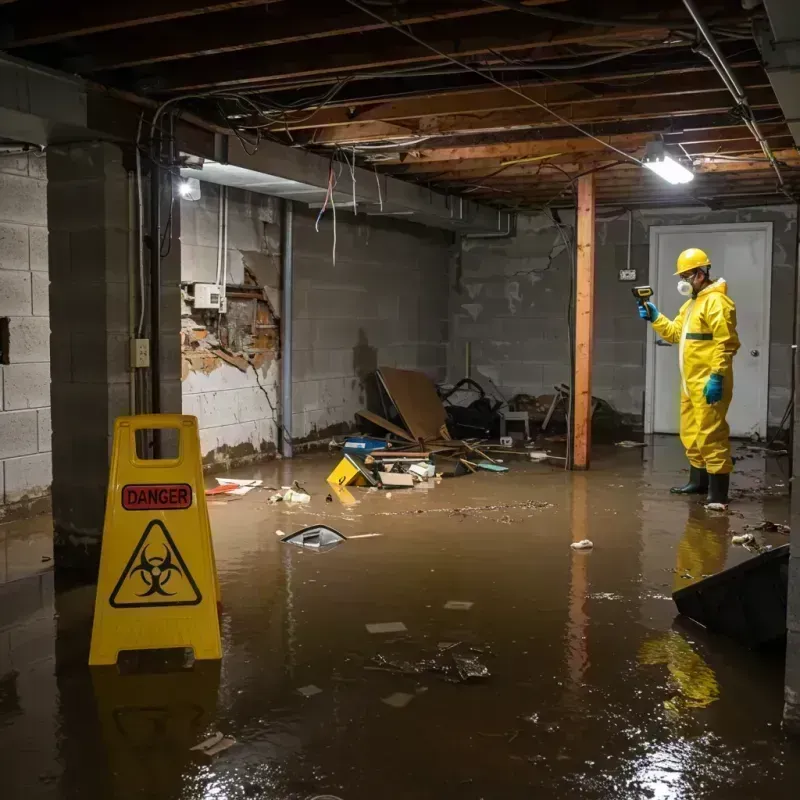 Flooded Basement Electrical Hazard in Hamden, CT Property